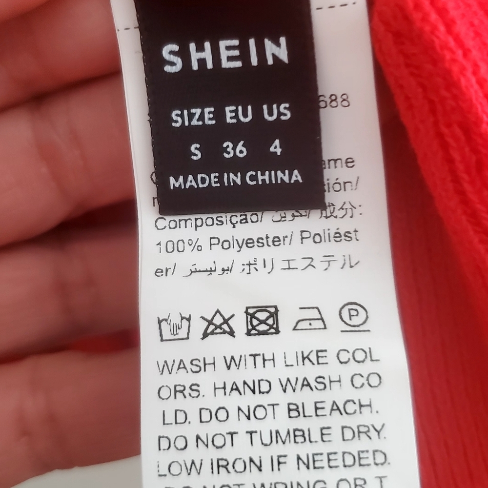 SHEIN Elegant Red Knit Sleeveless Dress - Picture 5 of 6